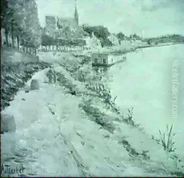 Au Bord De La Riviere Oil Painting by Louis Abel-Truchet