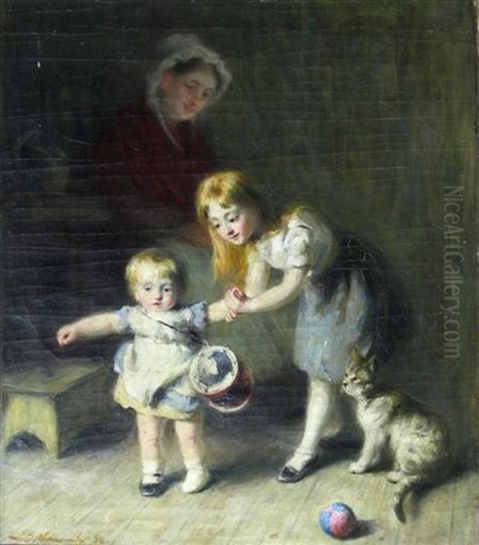 Toddling About Oil Painting by John Brown Abercromby