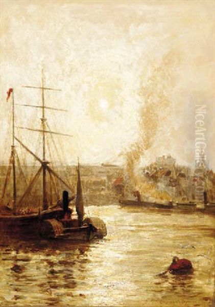 The Tyne Oil Painting by John Brown Abercromby