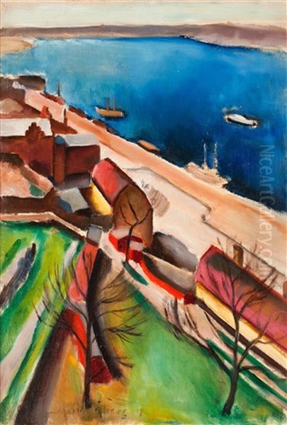 Utsikt Over Soder Malarstrand Oil Painting by Martin Aberg