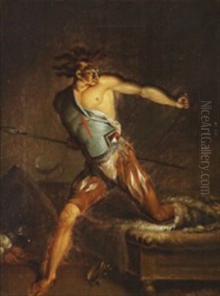 Richard Iii Ascend From His Bed Terrified By Nightmares Oil Painting by Nicolaj-Abraham Abilgaard