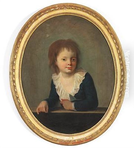 Portrait Of N. A. Abildgaard's Son Marcus Aurelius Abildgaard (1781-1786) Oil Painting by Nicolaj-Abraham Abilgaard