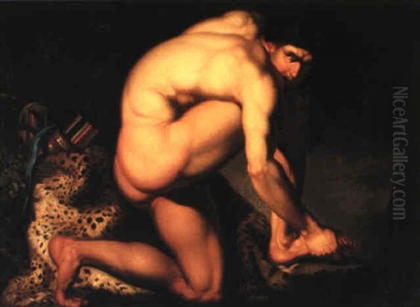 The Wounded Philoctetes Oil Painting by Nicolaj-Abraham Abilgaard