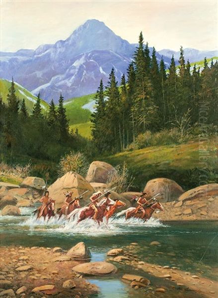 Pursued Oil Painting by Paul Abram