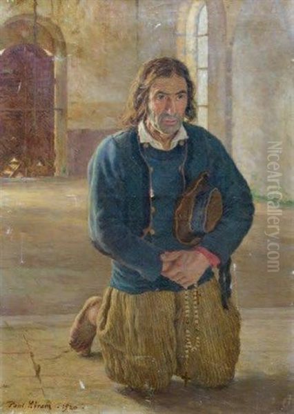 Breton A L'eglise Oil Painting by Paul Abram