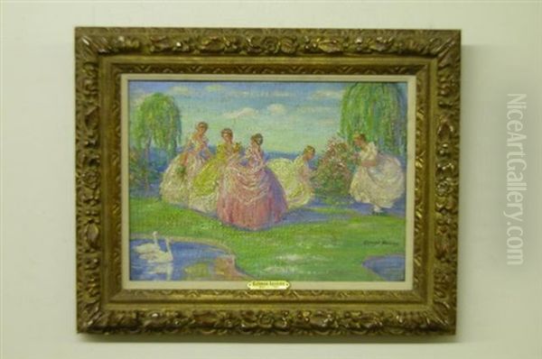 Ladies In The Park Oil Painting by Eleanor Abrams