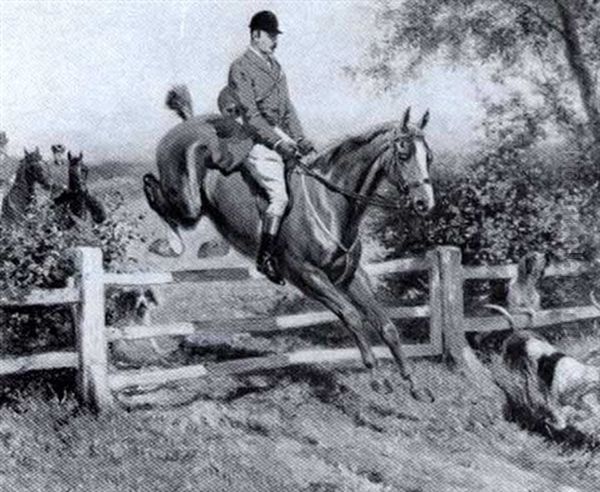 Over The Fence Oil Painting by Leon Eugene August Abry