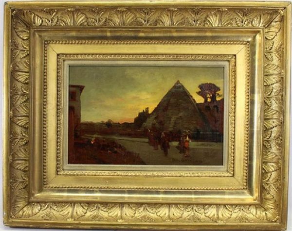 Pyramids Oil Painting by Oswald Achenbach