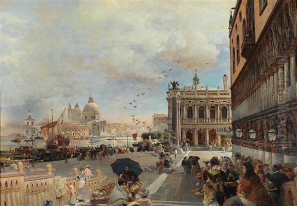 Venice Oil Painting by Oswald Achenbach