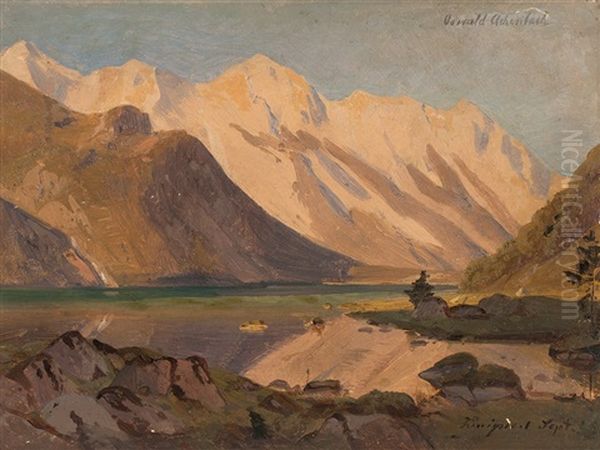 Konigssee Oil Painting by Oswald Achenbach