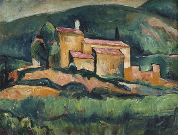 View From Ceret Oil Painting by Jerzy Acher