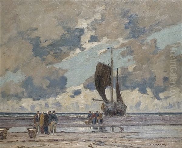 Fischer Am Strand by Otto Ackermann