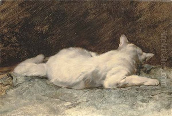 Lying In Wait Oil Painting by Julius Adam the Elder