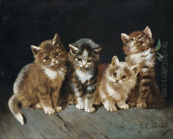 Chatons Oil Painting by Julius Adam the Younger