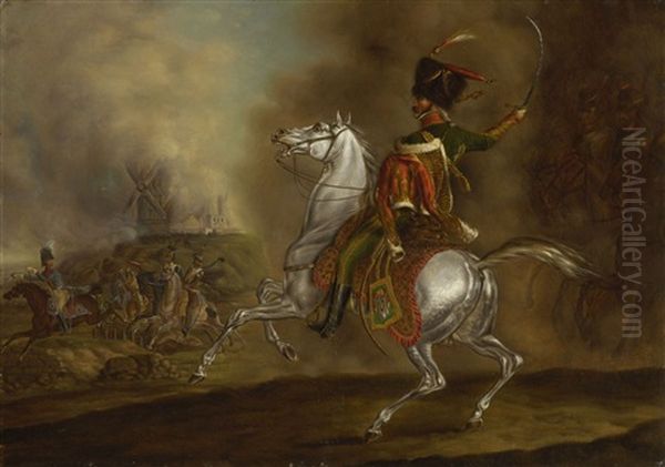 Reitender Jager Der Kaiserlichen Garde Napoleon Bonapartes Oil Painting by Albrecht Adam