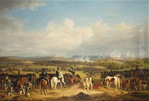 Battle At Vitebsk Oil Painting by Albrecht Adam