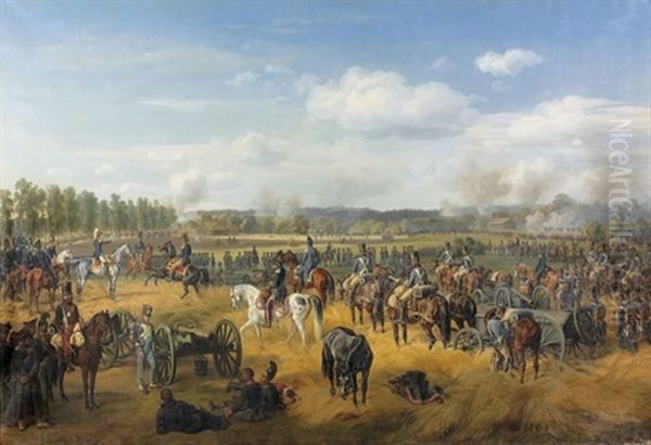 Schlacht Von Ostrowno Am 26. Juli 1812 Oil Painting by Albrecht Adam