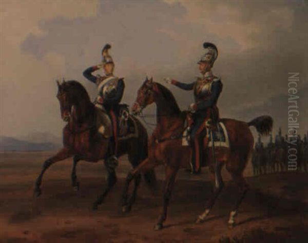 Die Prinzen Karl Und Luitpold Von Bayern Oil Painting by Albrecht Adam