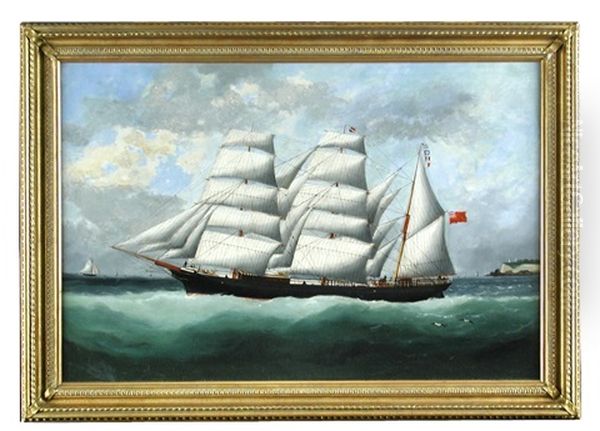 Hms Caswell Oil Painting by Edouard Adam