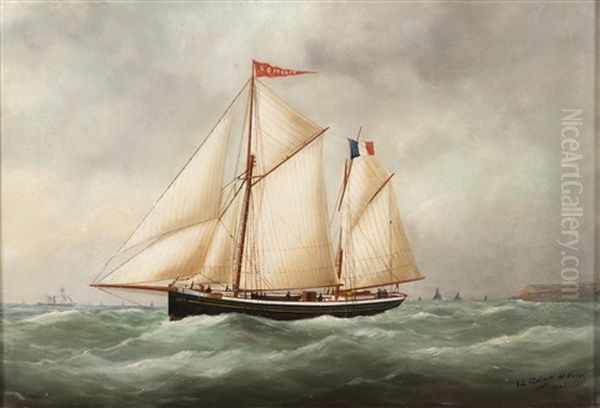 Bateau Pilote Du Havre Oil Painting by Edouard Adam