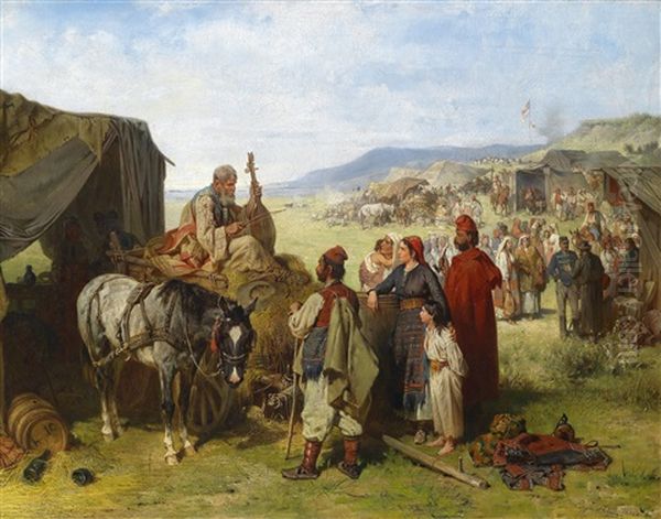 Feldlager In Dalmatien Oil Painting by Eugen Adam