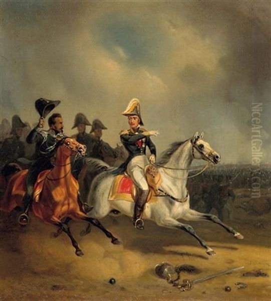 Niederlage Der Franzosen In Der Schlacht Von Sedan Oil Painting by Franz Adam