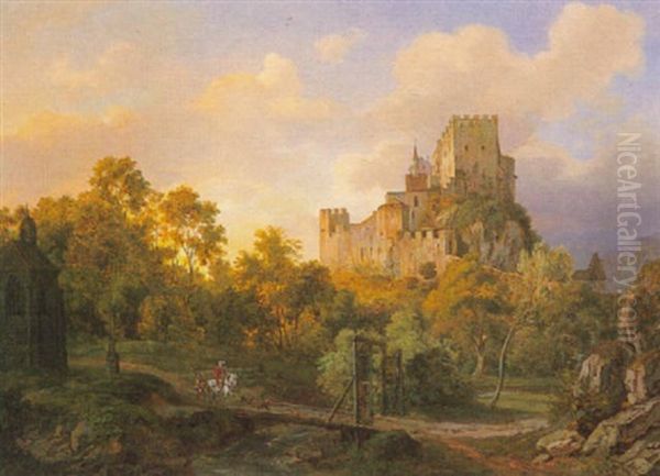 Heimkehrender Ritter Oil Painting by Heinrich Adam