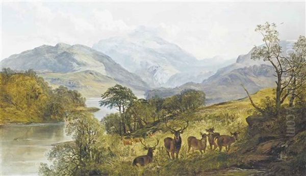 Scottish Highlands Oil Painting by Joseph Adam