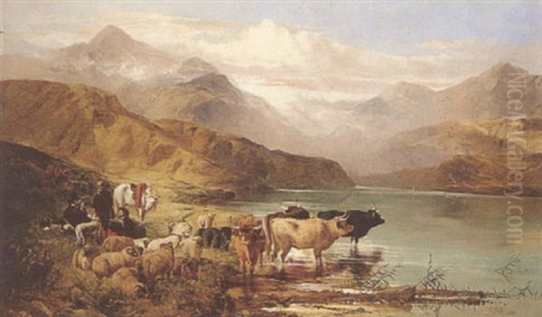 In The Highlands Oil Painting by Joseph Adam