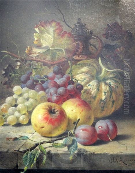 Still Lifes Of Fruit Oil Painting by Joseph Denovan Adam