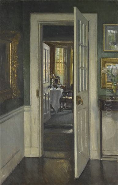 Interior Looking Through To Morning Room Oil Painting by Patrick William Adam