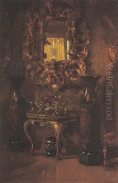 Venetian Interior Oil Painting by Patrick William Adam