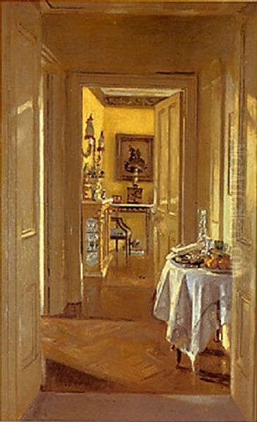 Interior, Dining Room, Sir John Lavery's House Oil Painting by Patrick William Adam