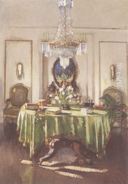 A Satin Tablecloth Oil Painting by Patrick William Adam