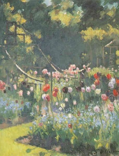 The Tulip Garden Oil Painting by Patrick William Adam