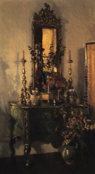 The Gilt Mirror Oil Painting by Patrick William Adam