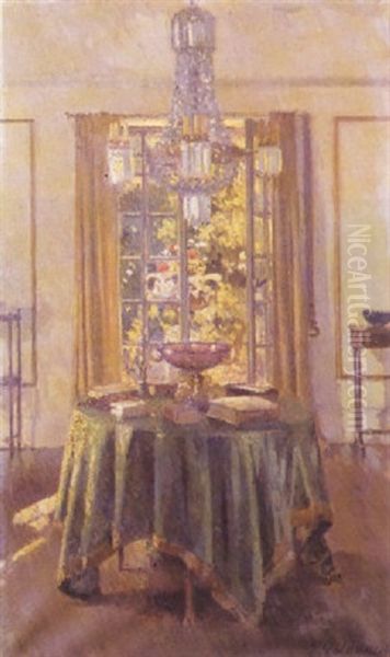 The Green Table Cloth Oil Painting by Patrick William Adam