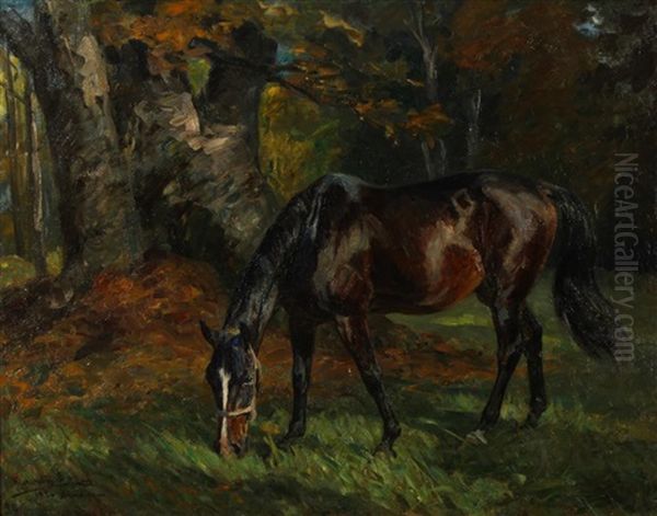 A Grazing Horse by Richard Benno Adam