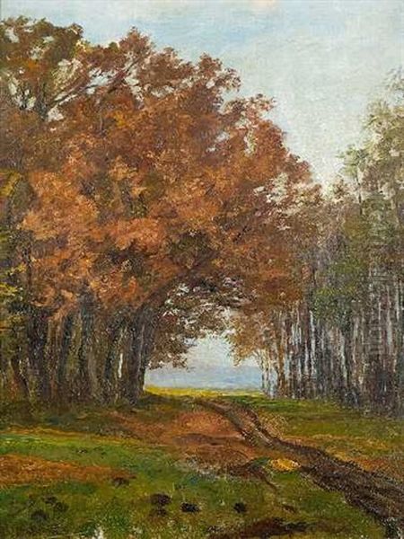 Herbstliche Landschaft Oil Painting by Richard Benno Adam