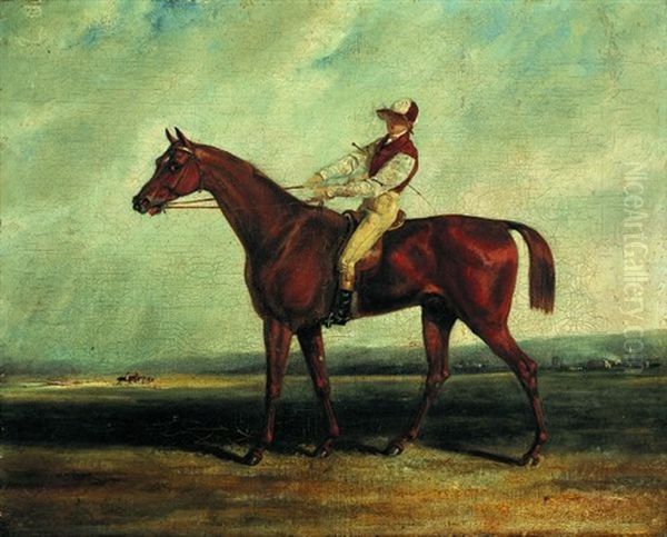 Un Jockey Et Sa Monture Oil Painting by Victor-Jean Adam