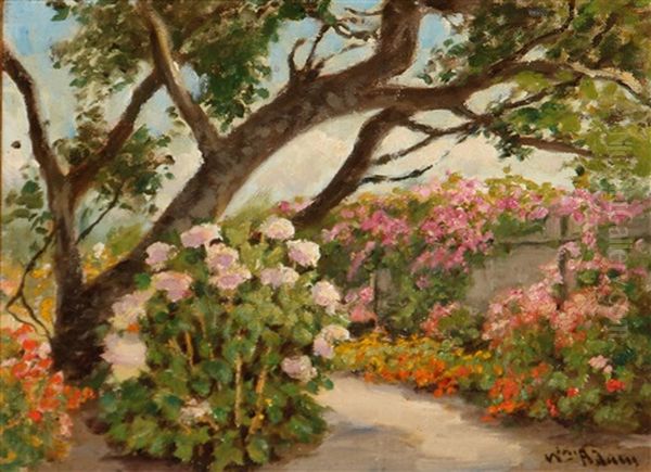 Garden Path Oil Painting by William C. Adam