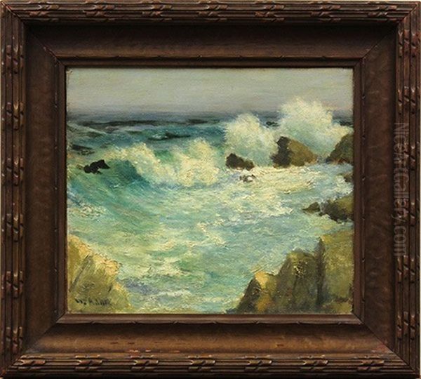 Breaking Wave Oil Painting by William C. Adam