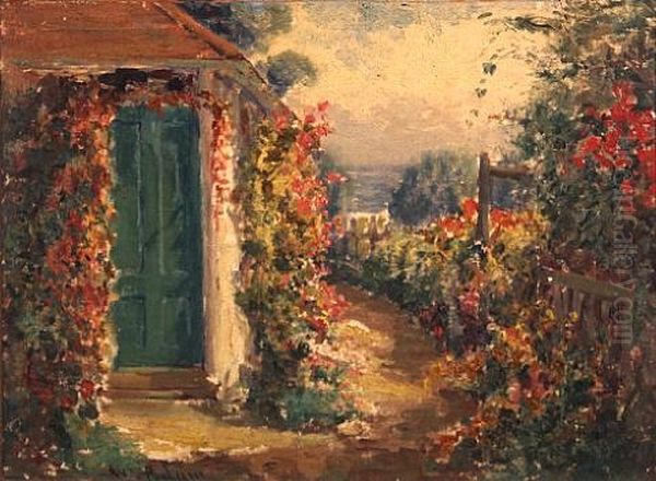 Path By The Garden Oil Painting by William C. Adam