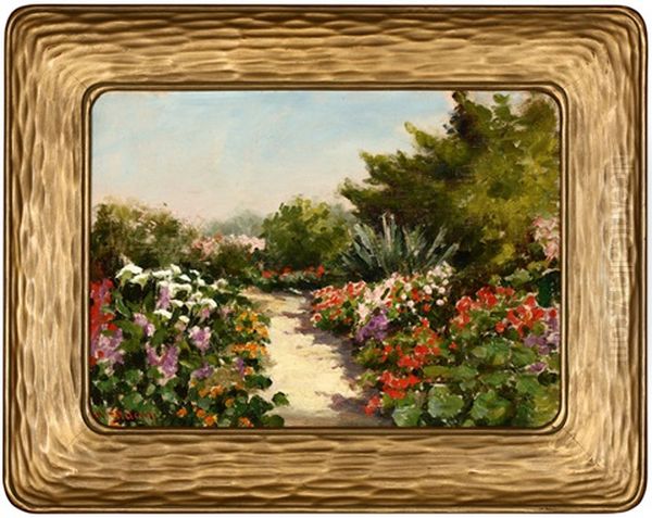 The Garden Path Oil Painting by William C. Adam