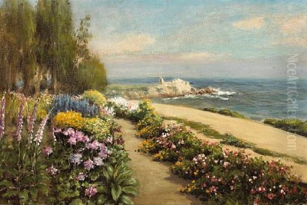 Flower Walk, Lovers Point, Pacific Grove Oil Painting by William C. Adam