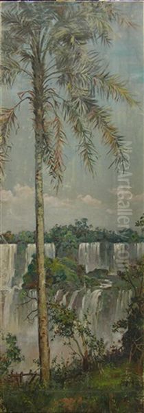 Iguazu Falls Oil Painting by William C. Adam