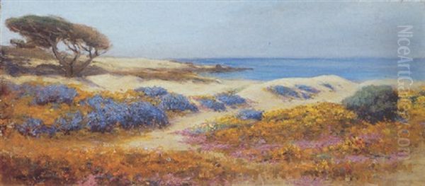 Pacific Grove Beach, California Oil Painting by William C. Adam