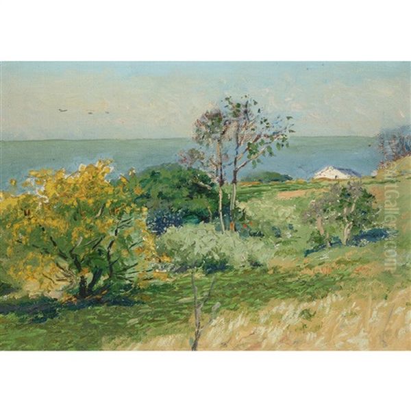 Coastal Oil Painting by Charles Partridge Adams