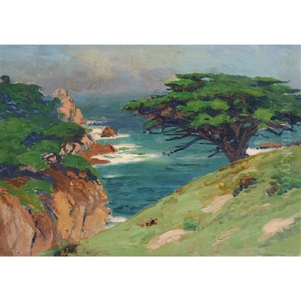 Cypress Oil Painting by Charles Partridge Adams