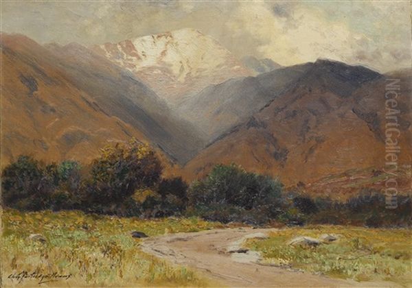 Pikes Peak - Light Shower Near Manitou Oil Painting by Charles Partridge Adams